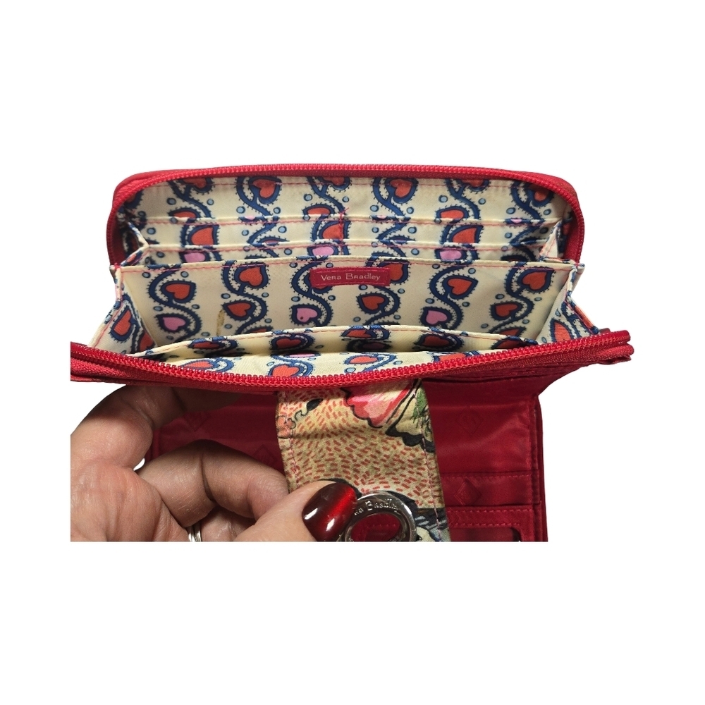 Vera Bradley Floral Patterned Wallet with Turn Lock - Picture 2 of 9